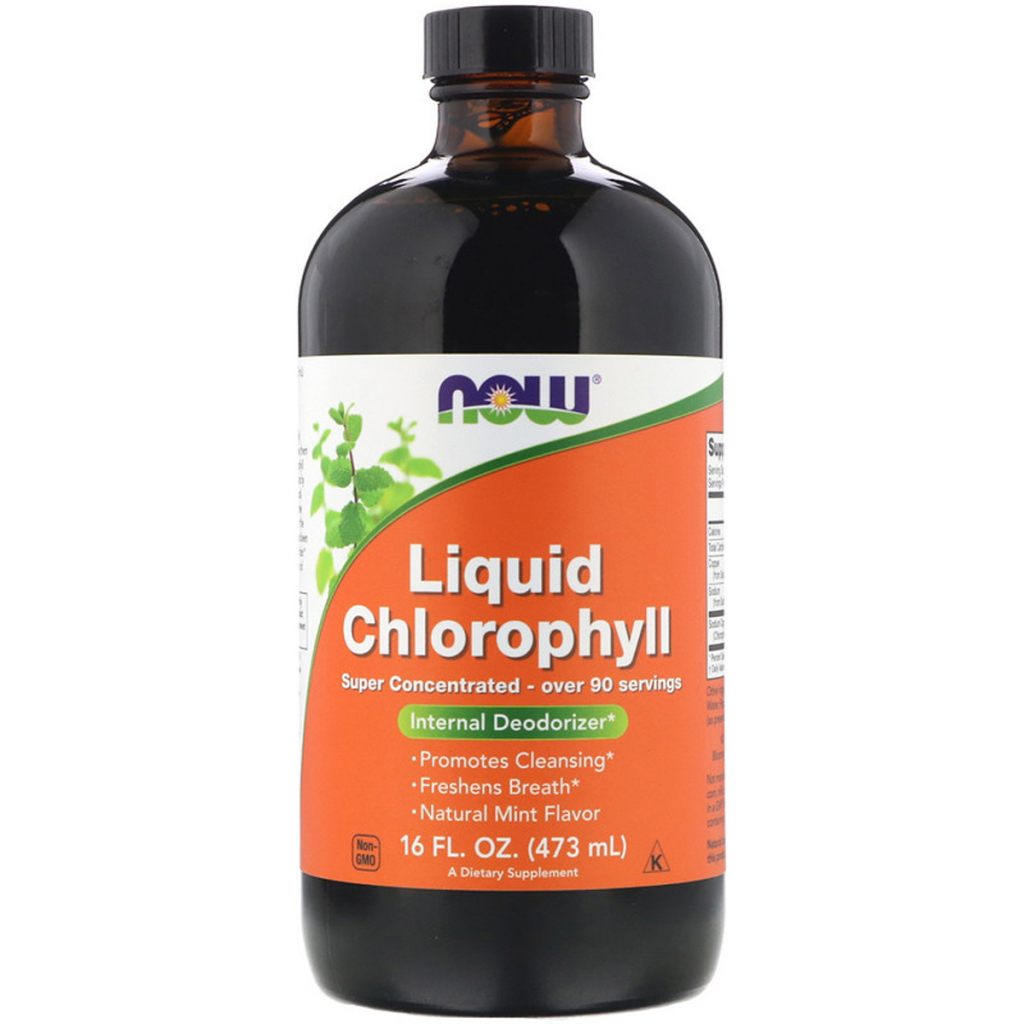 Травы Now Foods Жидкий Хлорофилл, Liquid Chlorophyll, мятный вкус, 473 мл. (NOW-0264)