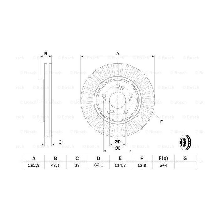 Гальмівний диск Bosch 0 986 479 456 зображення 5