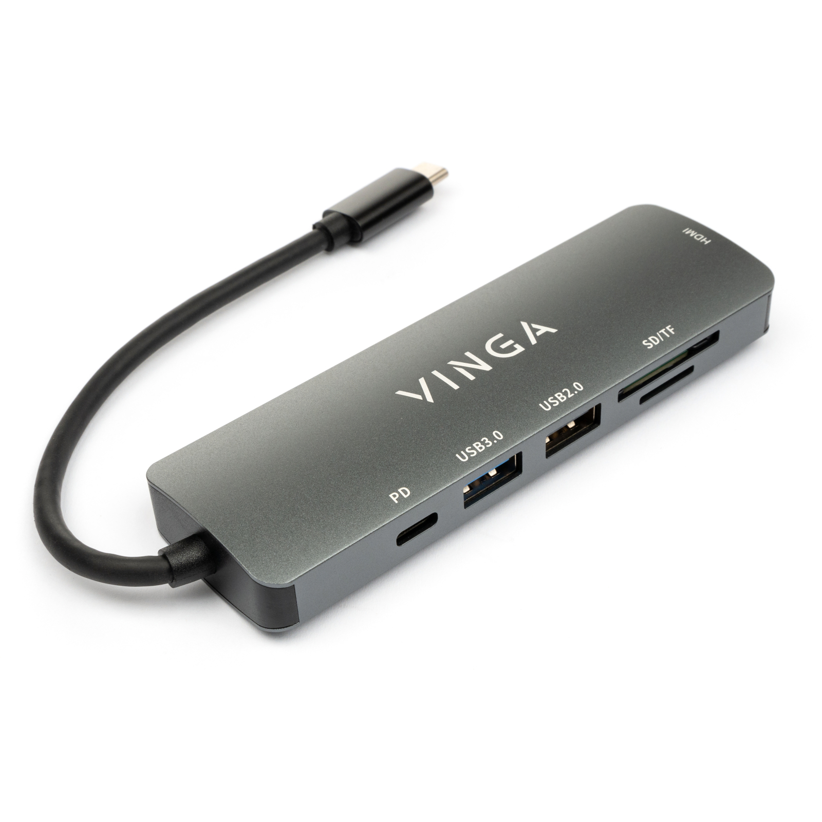 Концентратор Vinga USB Type-C 3.1 to HDMI+USB3.0+USB 2.0+SD/microSD+PD 6in1 (VHC6) изображение 2