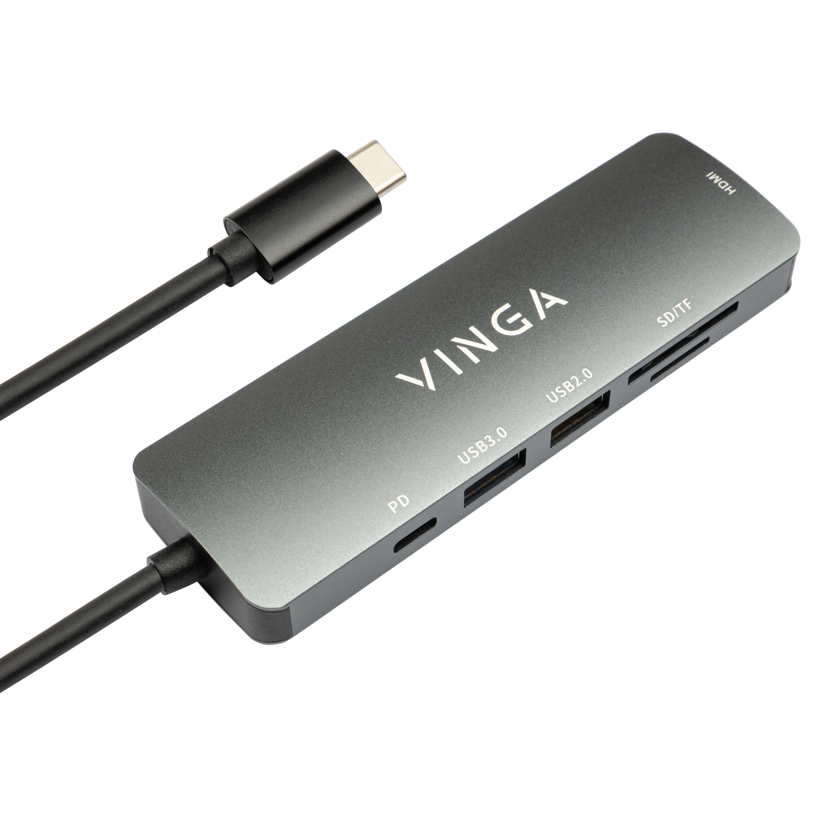Концентратор Vinga USB Type-C 3.1 to HDMI+USB3.0+USB 2.0+SD/microSD+PD 6in1 (VHC6) изображение 3