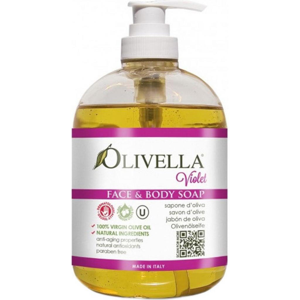 Рідке мило Olivella Фіалка на основі оливкової олії 500 мл (764412260246)