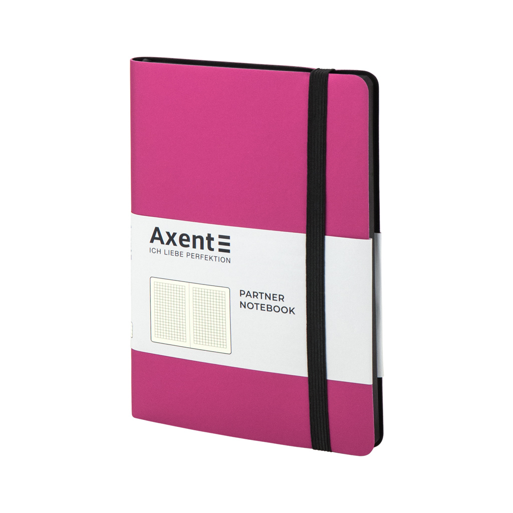 Блокнот Axent Partner Soft, 125х195, 96л, клет, розовый (8206-10-A) изображение 2