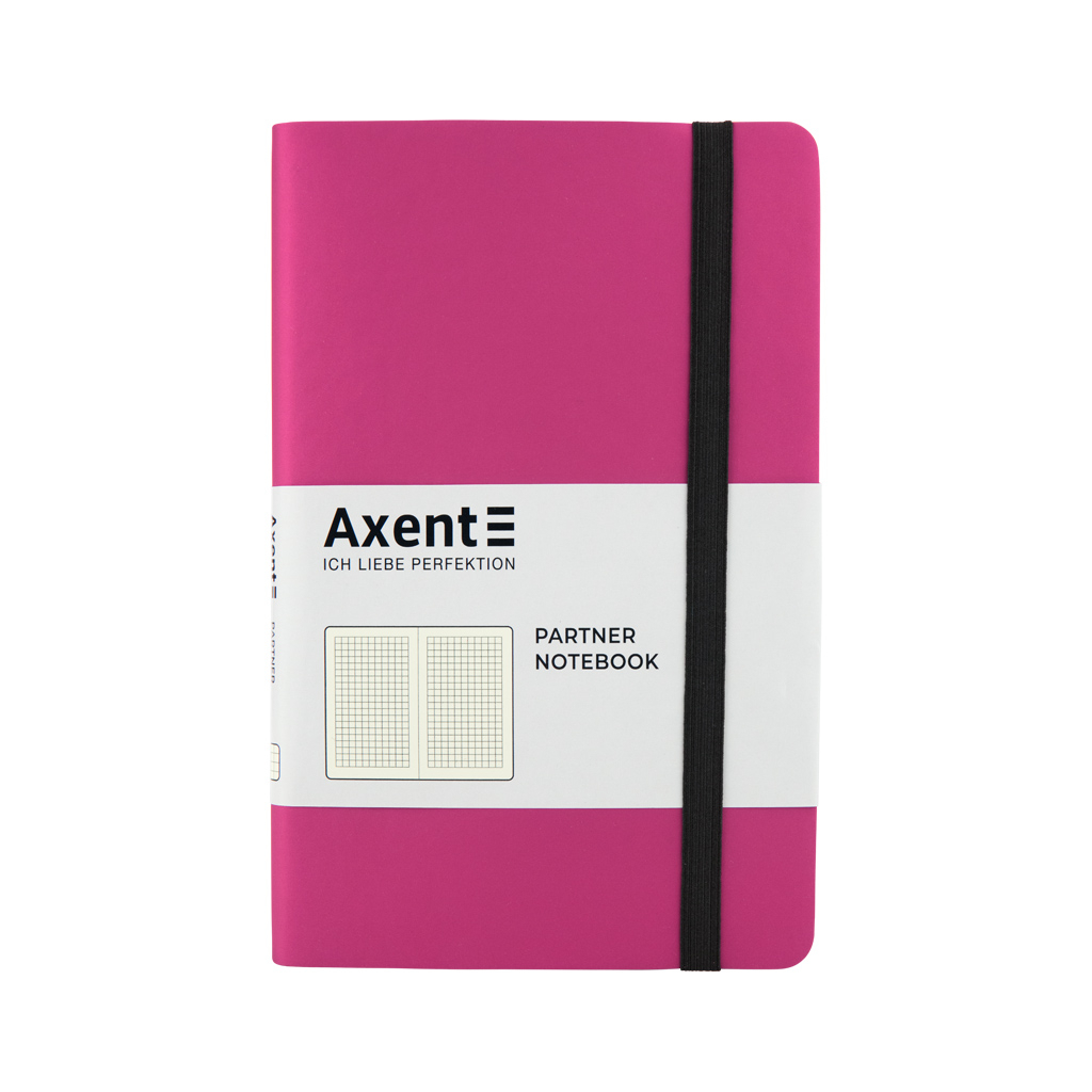 Блокнот Axent Partner Soft, 125х195, 96л, клет, розовый (8206-10-A)