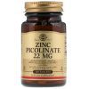 Минералы Solgar Цинк Піколінат 22 мг, Zinc Picolinate, 100 таблеток (SOL-03725)
