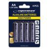 Батарейка Esperanza AA LR6 Alkaline * 4 (EZB101) зображення 2