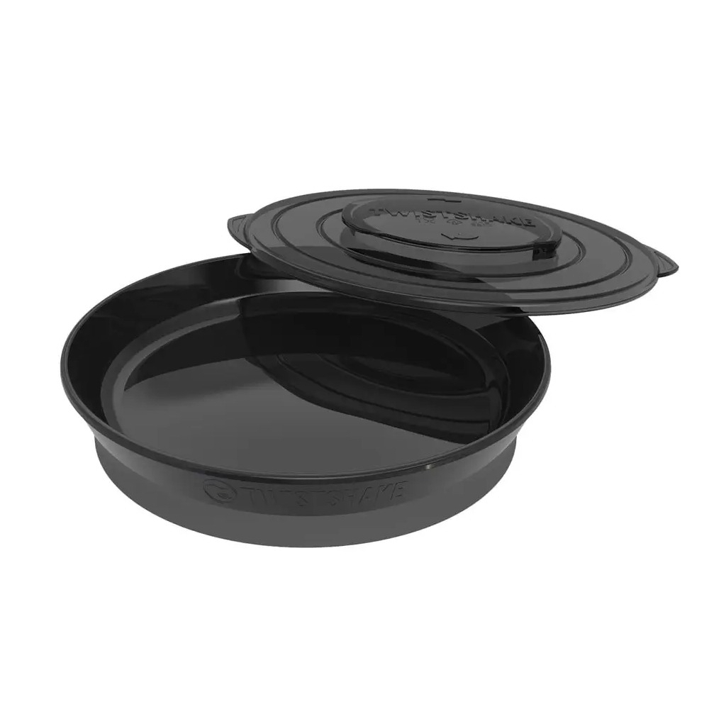 Набір дитячого посуду Twistshake 6 + тарілочка чорна (78168)