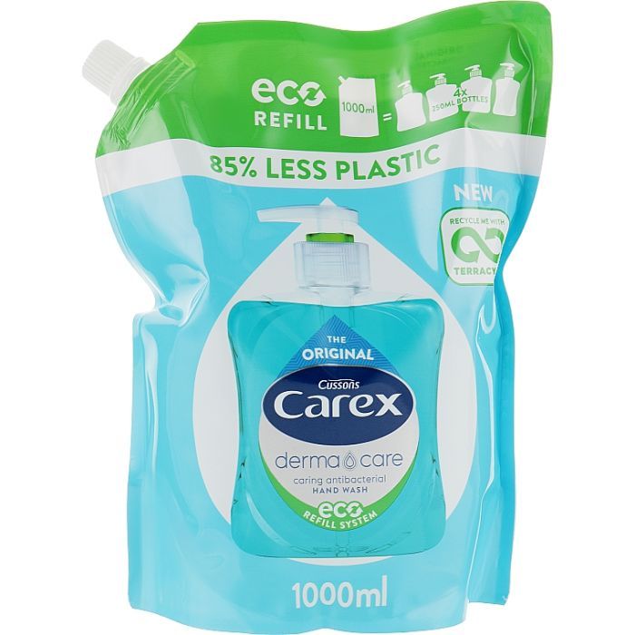 Жидкое мыло Carex Splash антибактериальное сменный блок 1 л (5000101168079)