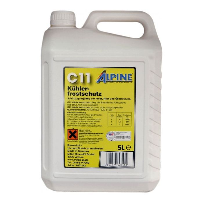 Антифриз Alpine концентрат C11 Кuhlerfrostschutz зелен. 5л (1145G-5)