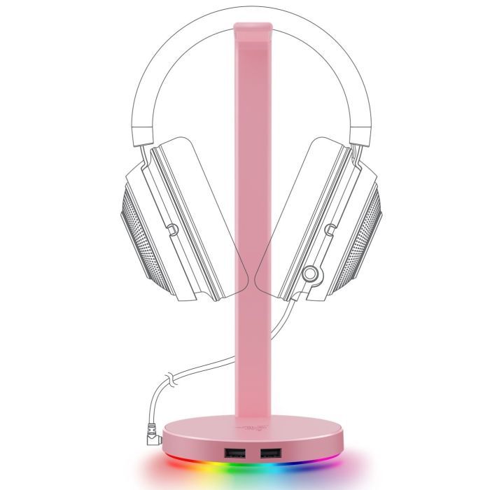 Підставка для гарнітури Razer Base Station V2 Chroma Mercury (RC21-01510300-R3M1) зображення 5