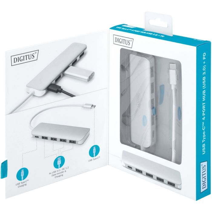 Концентратор Digitus USB Type-C, 4xUSB 3.0 (DA-70242-1) изображение 6