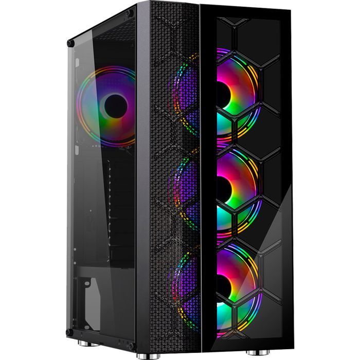 Корпус для ПК Frime Nucleus-U3-GLS-4DTRMLT16.6WP