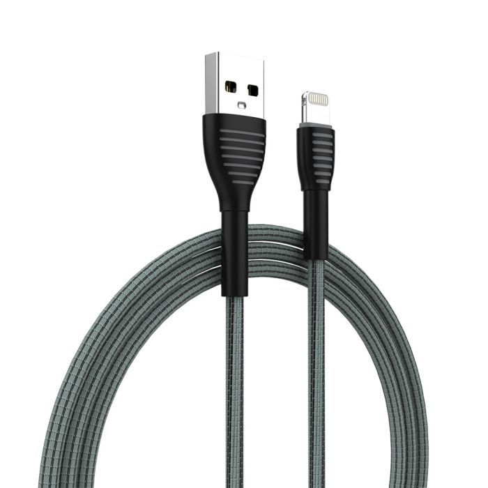 Дата кабель USB 2.0 AM to Lightning 1.0m ColorWay (CW-CBUL041-GR) зображення 2