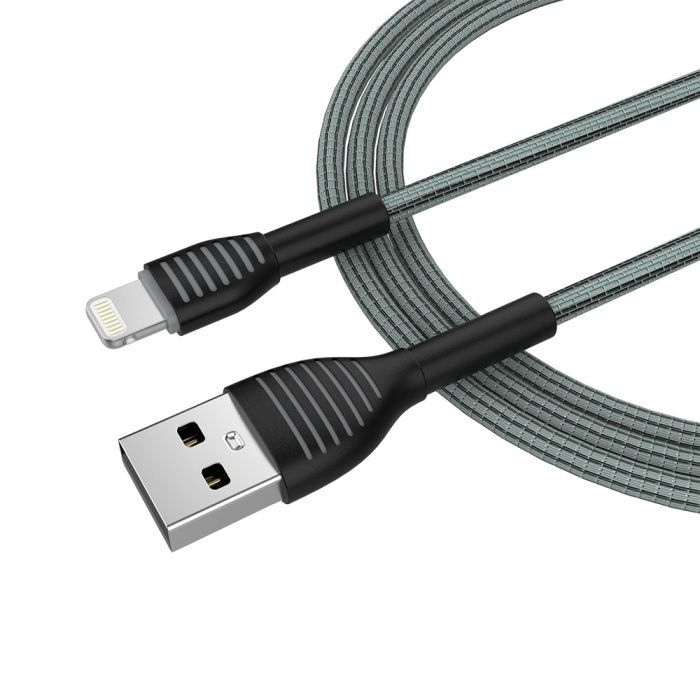 Дата кабель USB 2.0 AM to Lightning 1.0m ColorWay (CW-CBUL041-GR) зображення 3