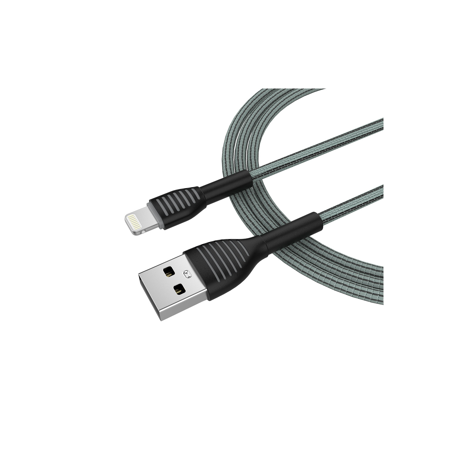 Дата кабель USB 2.0 AM to Lightning 1.0m ColorWay (CW-CBUL041-GR) зображення 3