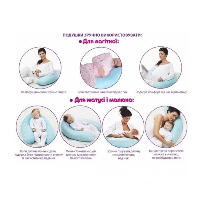 Подушка Верес для годування Smiling animals mint 165х70 (301.10) зображення 2