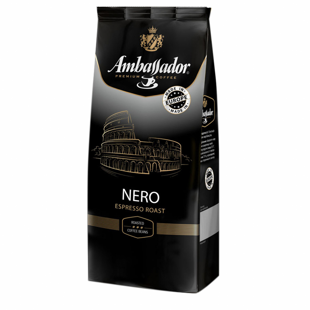 Кава Ambassador в зернах 1000г пакет, "Nero" (am.52309)
