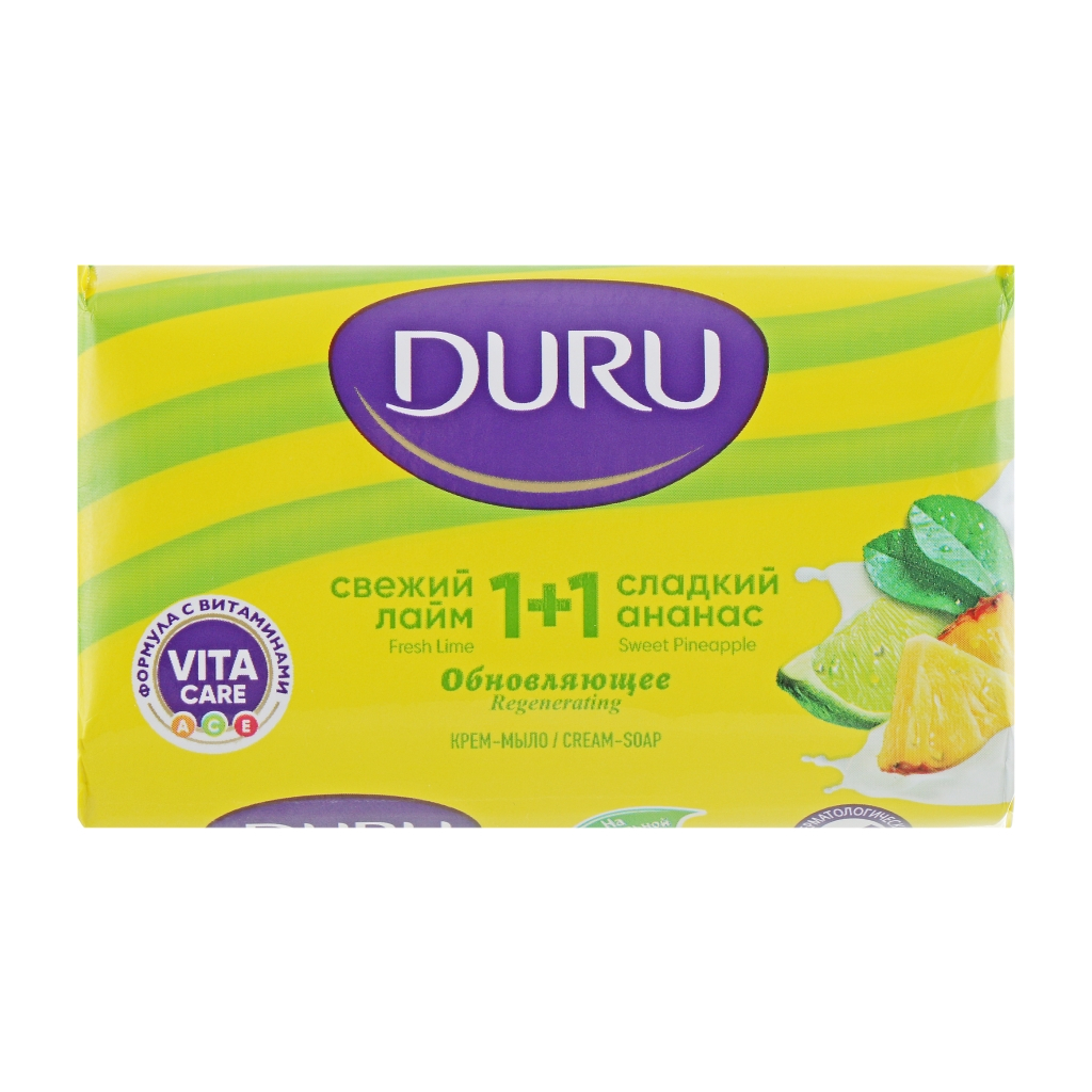 Твердое мыло Duru Свежий лайм и сладкий ананас 80 г (8690506497330)