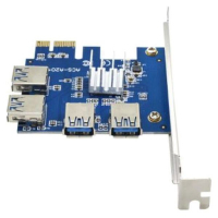 Фото - Прочее для компьютера Dynamode Адаптер  PCI-E x1-x16 to 4 PCI-E USB3.0 (RX-riser-card-PCI-E-1-to 