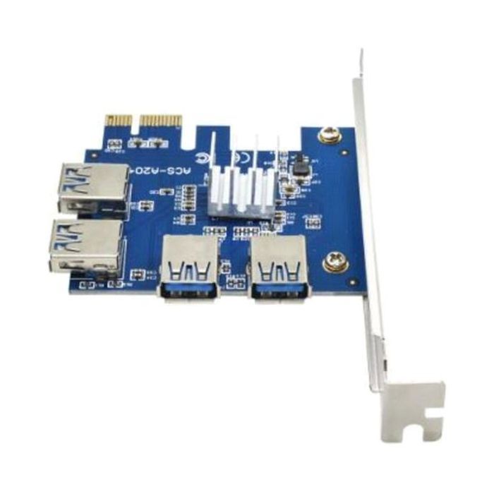 Адаптер Dynamode PCI-E x1-x16 to 4 PCI-E USB3.0 (RX-riser-card-PCI-E-1-to-4)