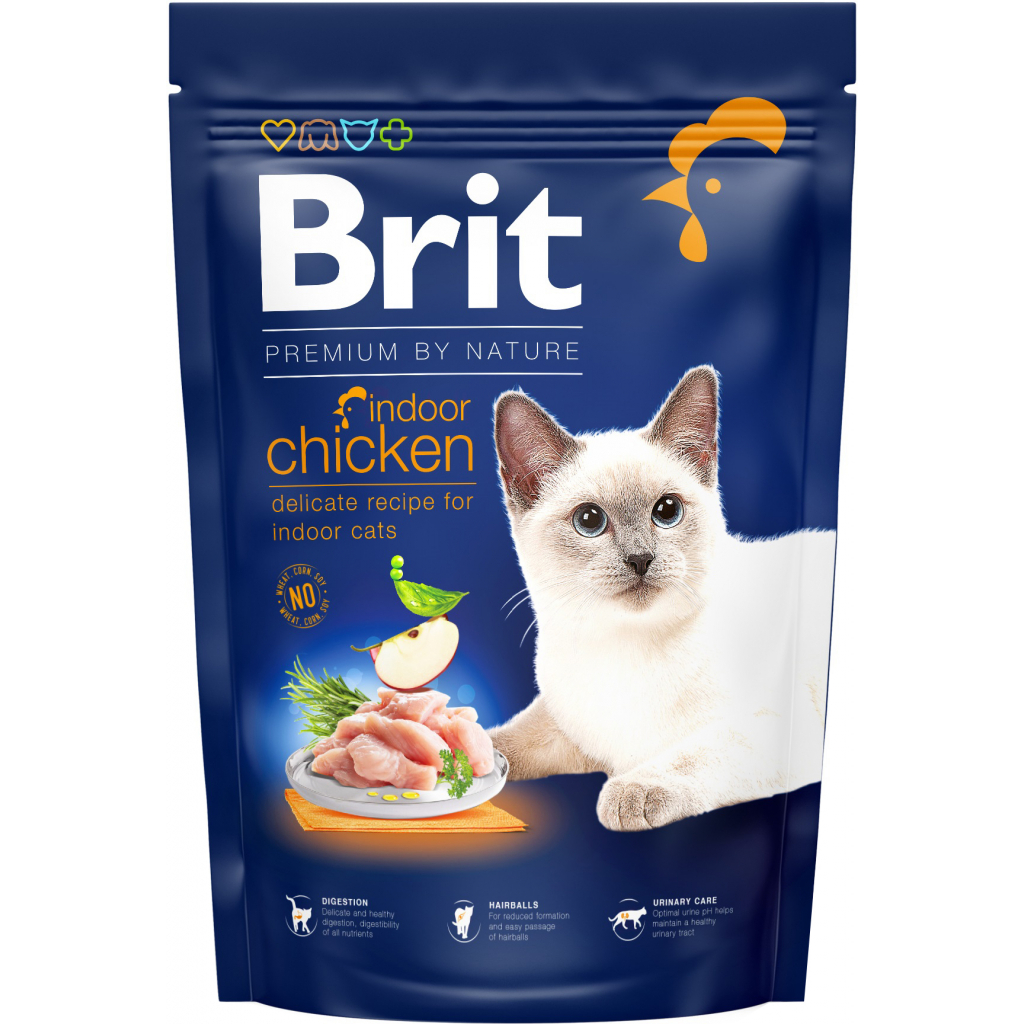 Сухой корм для кошек Brit Premium by Nature Cat Indoor 1.5 кг (8595602553143)