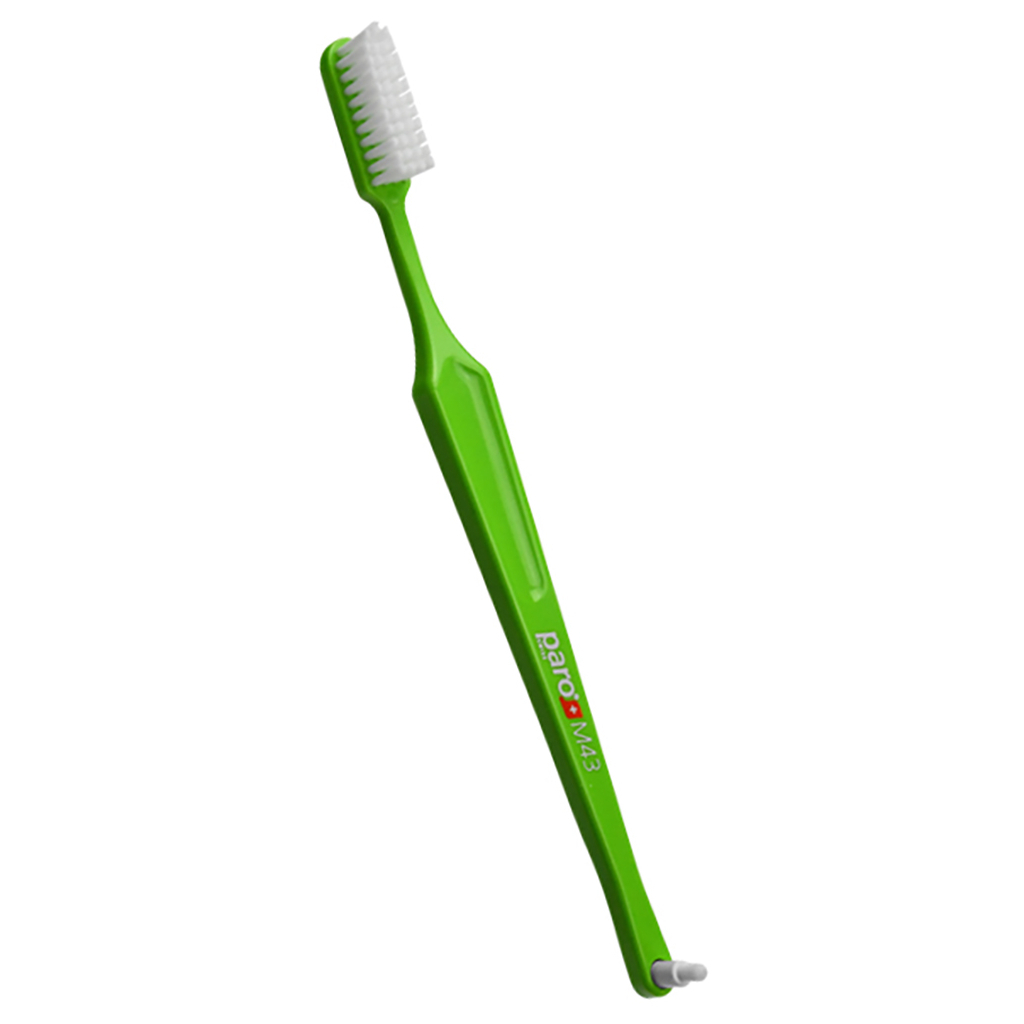 Зубная щетка Paro Swiss M43 средней жесткости Салатовая (7610458007082-light-green)