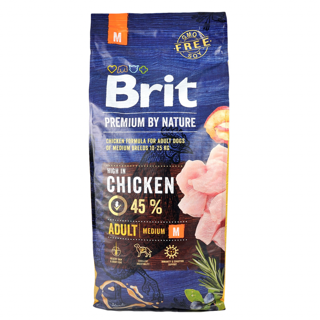 Сухой корм для собак Brit Premium Dog Adult M 8 кг (8595602526369) изображение 2