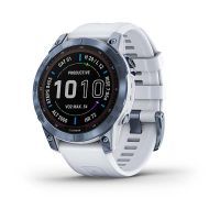 Смарт-часы Garmin fenix 7 Sapph Solar, Mineral Blue Ti w/Whitestone Band, GPS (010-02540-25)
