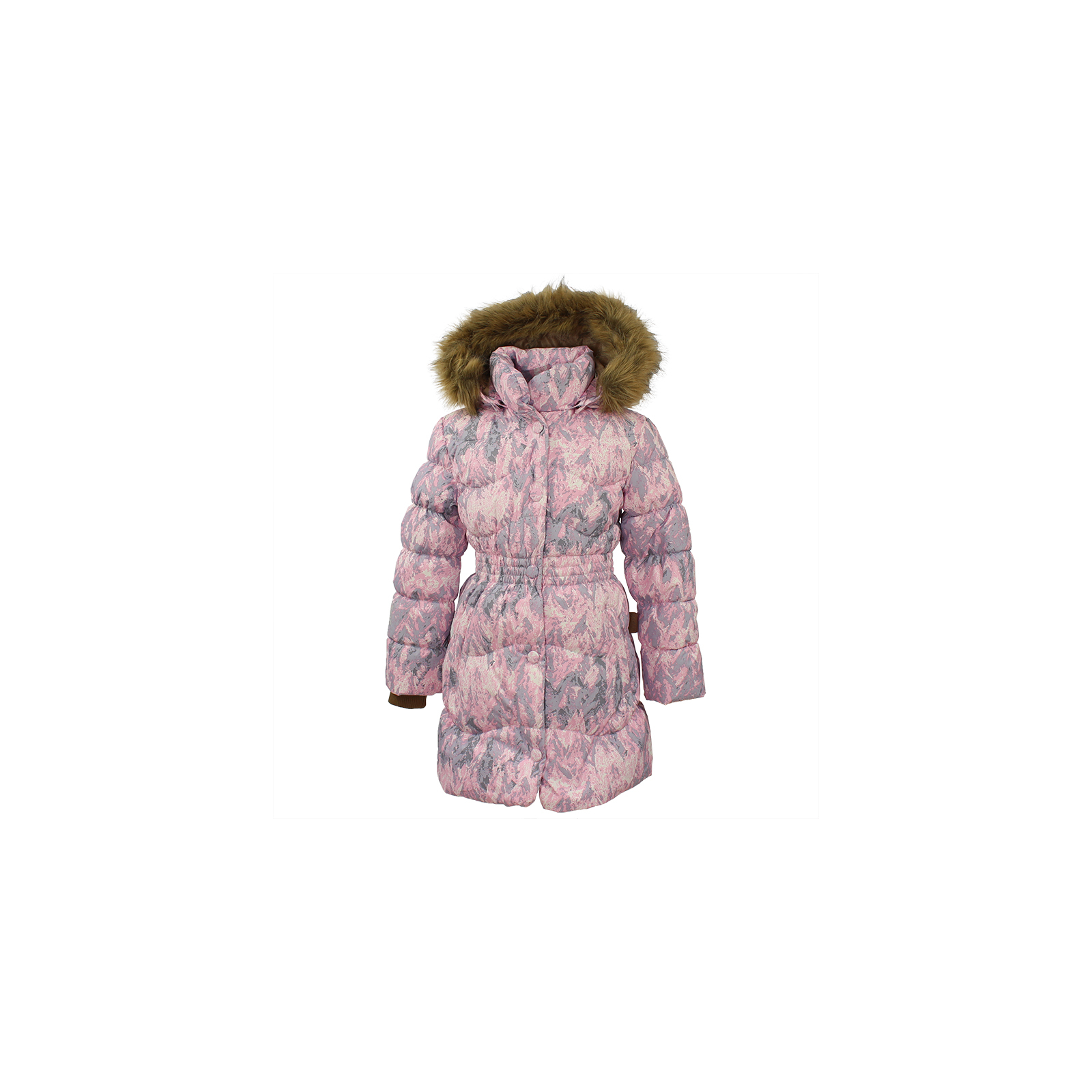 Пальто Huppa GRACE 1 17930155 світло-рожевий з принтом 110 (4741468585444)