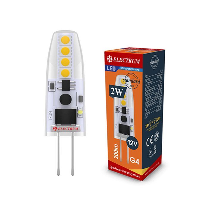 Лампочка Electrum 2W Si LC- 6 G4 4000K (A-LC-0908)