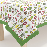 Photos - Tablecloth / Napkin Home Line Скатертина  Спеції салатовий, 140х180см  162766 (162766)