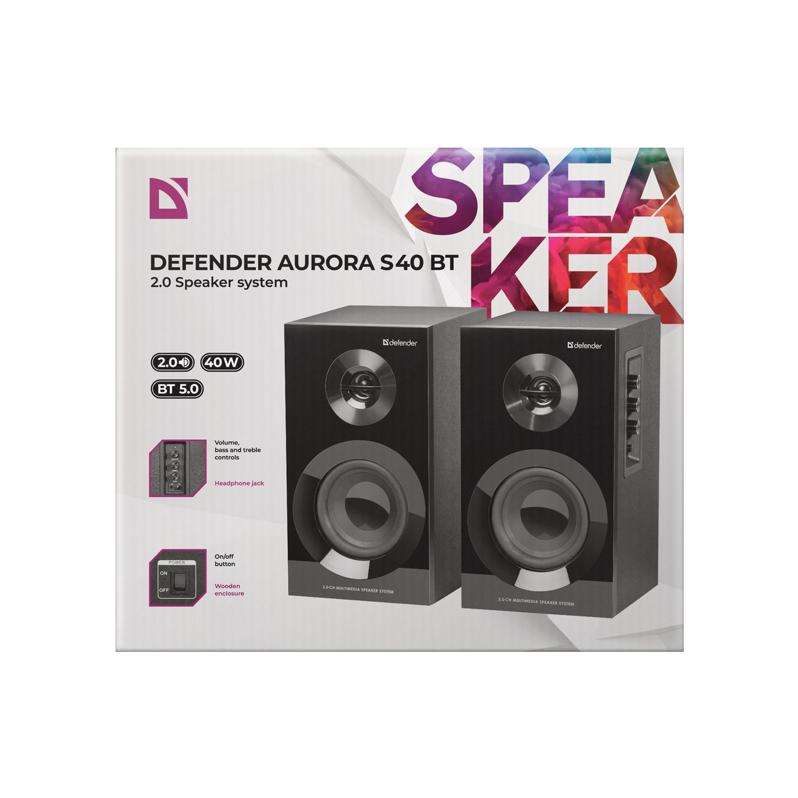 Акустическая система Defender Aurora S40 Bluetooth Black (65240) изображение 5