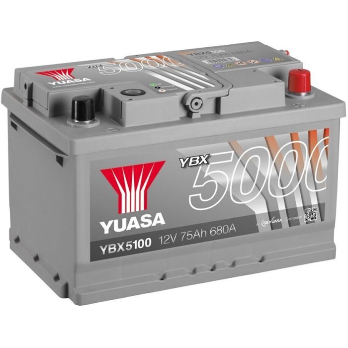 Аккумулятор автомобильный Yuasa 12V 75Ah Silver High Performance Battery (YBX5100)