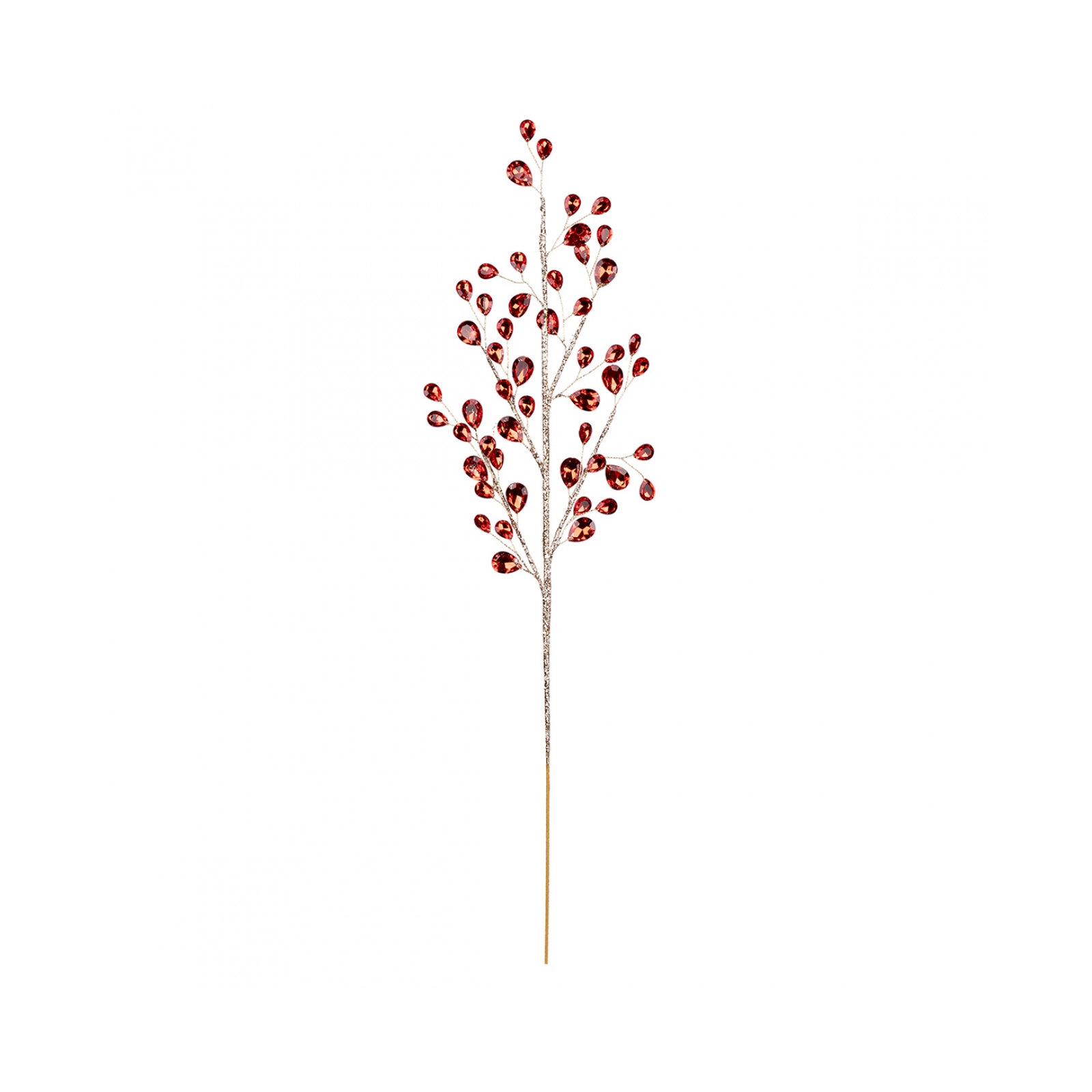 Декоративная ветвь YES! Fun с кристаллами, 76 см, красная (974115)