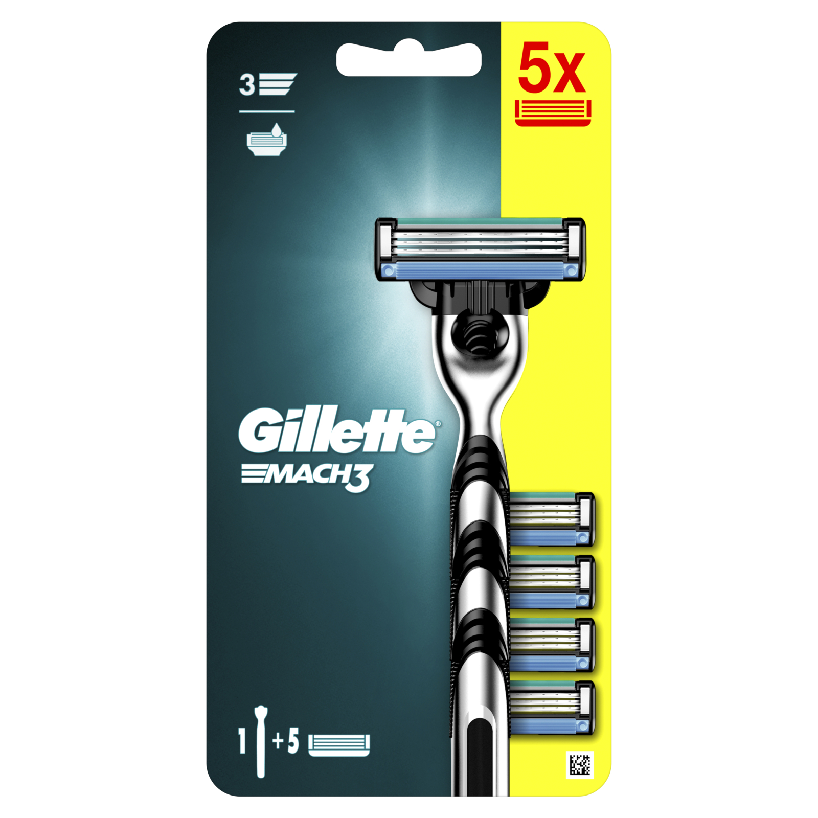 Бритва Gillette Mach3 c 5 сменными картриджами (7702018610181) изображение 2