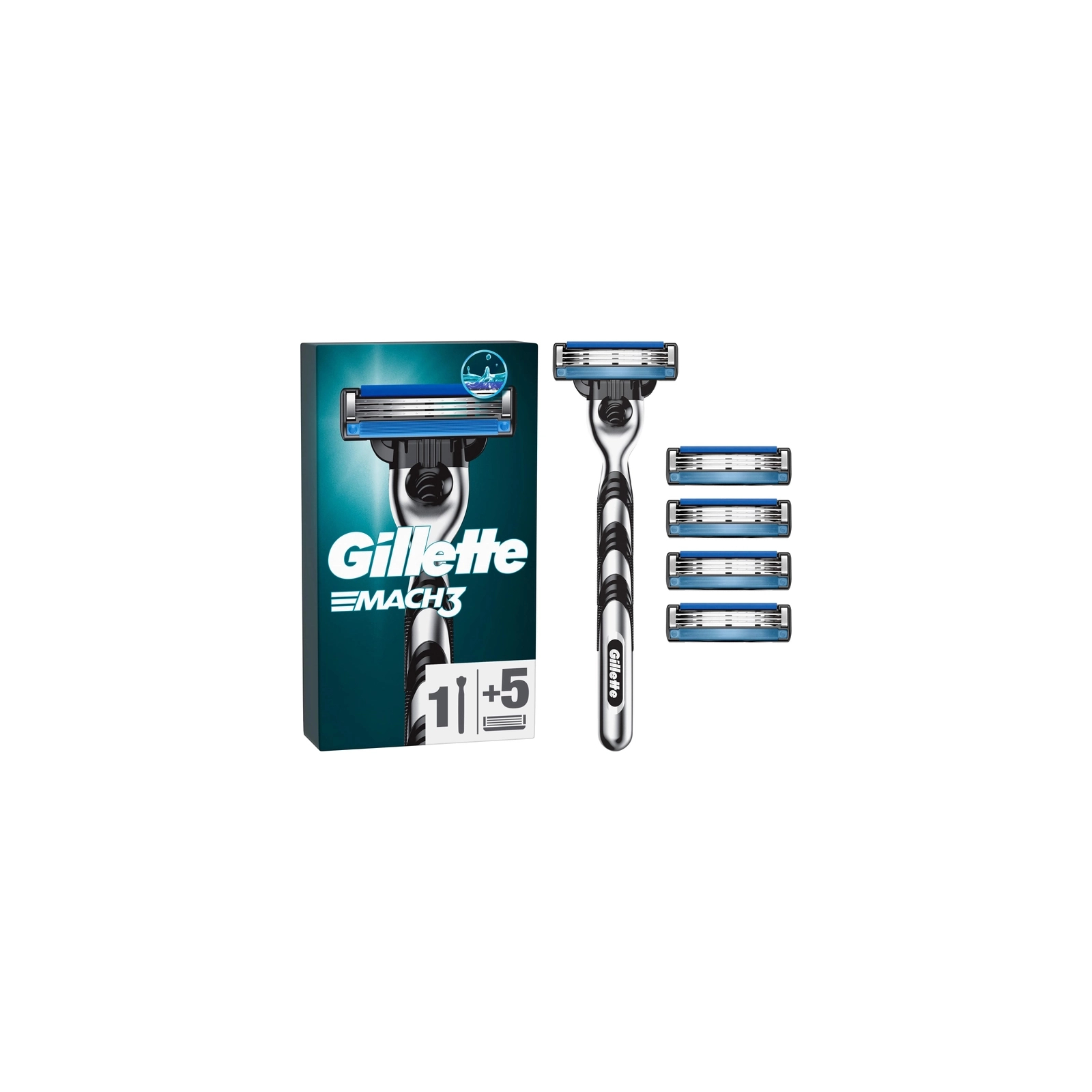 Бритва Gillette Mach3 с 2 сменными картриджами (7702018020706/7702018020676)