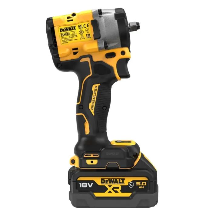 Гайковерт DeWALT 18 В XR Li-lon,406 Нм, 5 Ah, 2 АКБ, ЗП, TSTAK (DCF923P2G) зображення 4