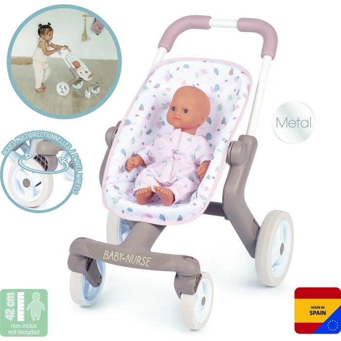 Коляска для кукол Smoby Baby Nurse "Розовая пудра. Прогулка", с (251218) изображение 2
