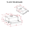 Вытяжка кухонная Perfelli TL 6333 WH 700 LED GLASS изображение 12