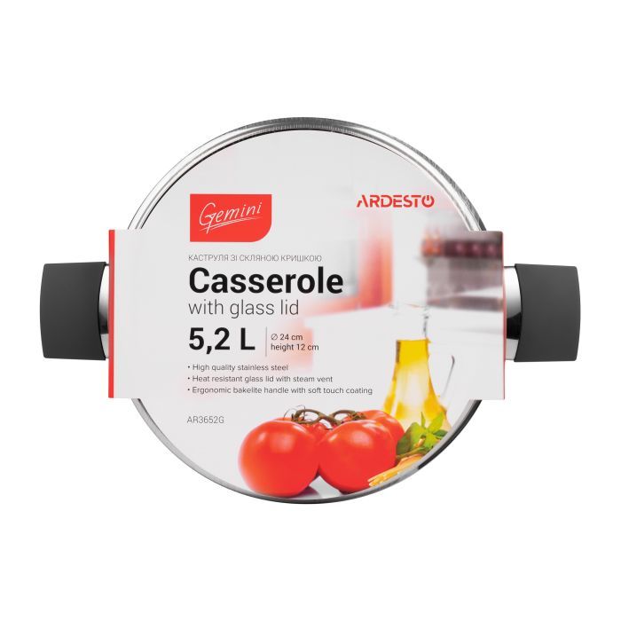 Кастрюля Ardesto Gemini с бакелитовыми ручками 5,2 л (AR3652G) изображение 4