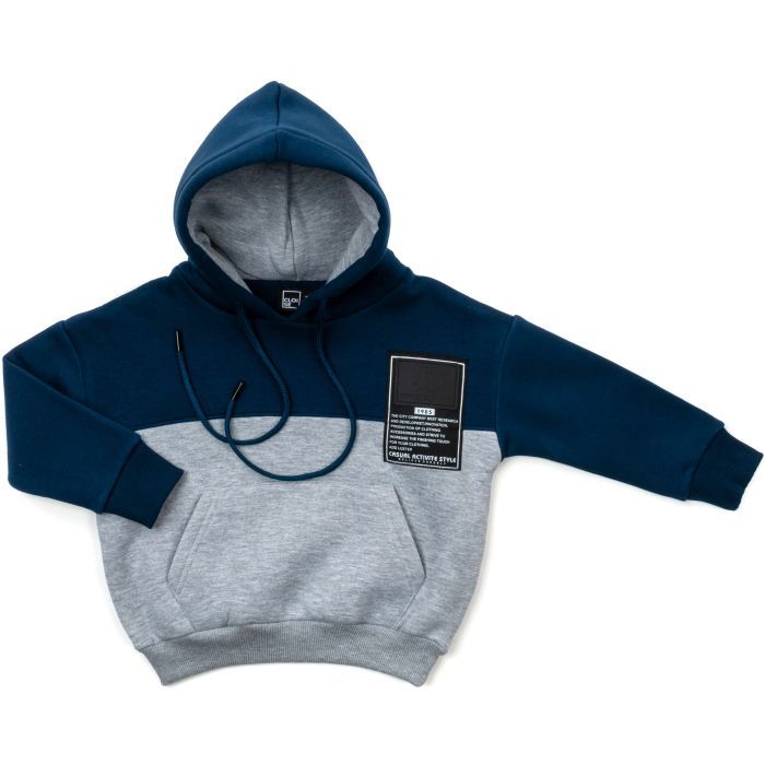 Спортивний костюм дитячий Cloise флісовий з худі (CL0215006-104-blue) зображення 2