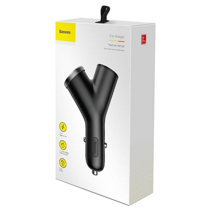 Зарядное устройство Baseus Y type dual USB-A Black (CCALL-YX01) изображение 3