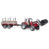 Спецтехника Bruder трактор Massey Ferguson 7480 с погрузчиком и лесным прицепом 1:16 (02046) изображение 2