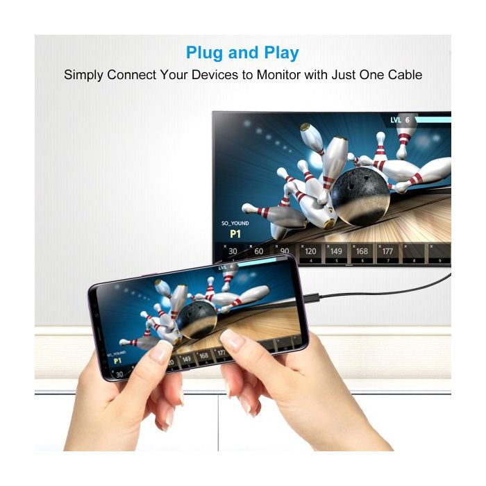 Кабель мультимедійний USB-C to DisplayPort M 1.8m 4K60Hz Choetech (XCP-1801BK) зображення 10