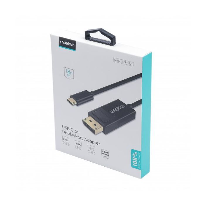 Кабель мультимедійний USB-C to DisplayPort M 1.8m 4K60Hz Choetech (XCP-1801BK) зображення 11