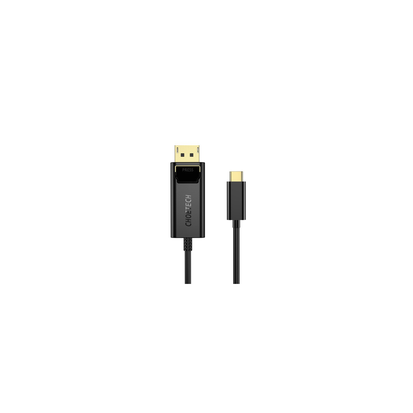 Кабель мультимедійний USB-C to DisplayPort 1.8m 4K 60Hz Choetech (XCP-1801BK) зображення 2