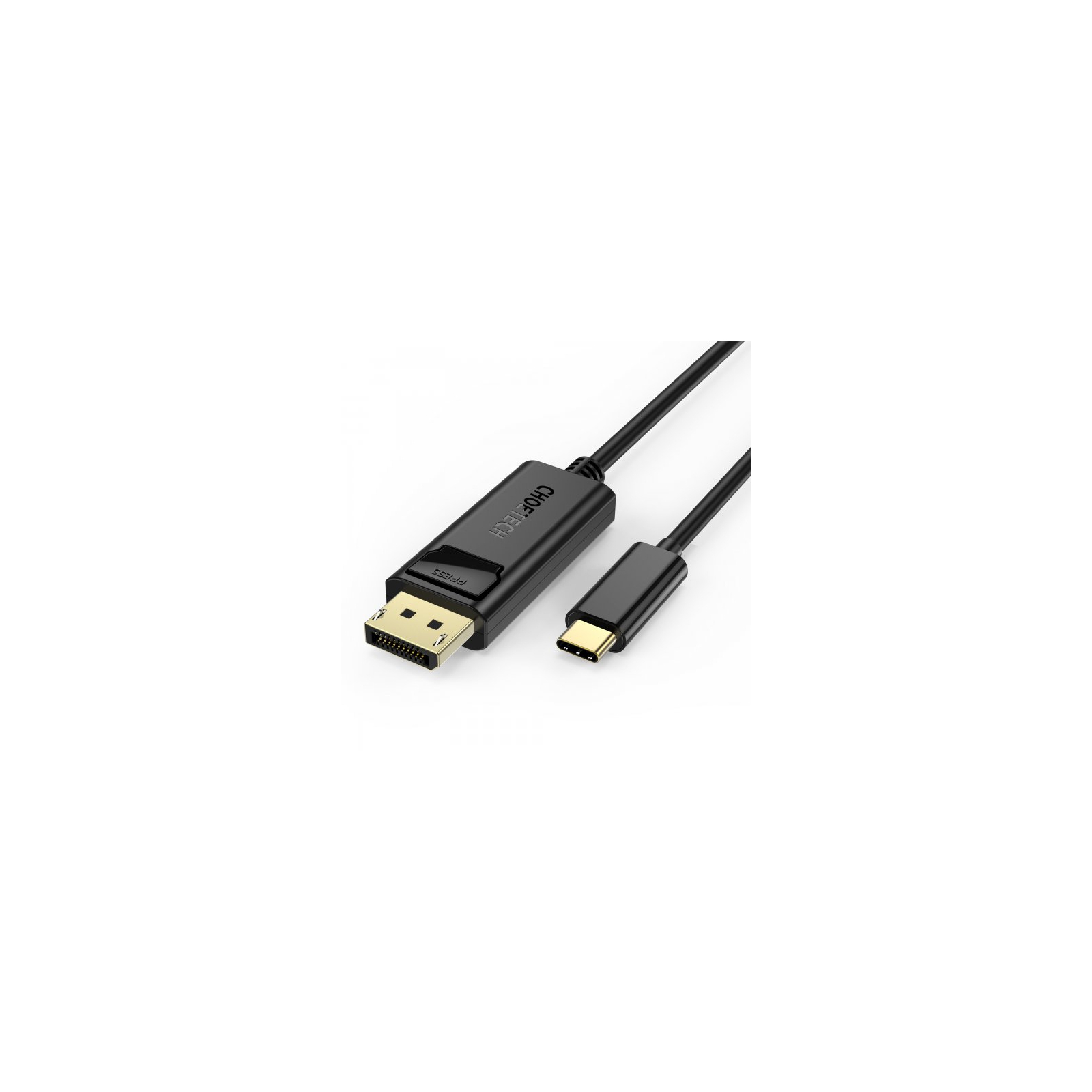 Кабель мультимедийный USB-C to DisplayPort 1.8m 4K 60Hz Choetech (XCP-1801BK)