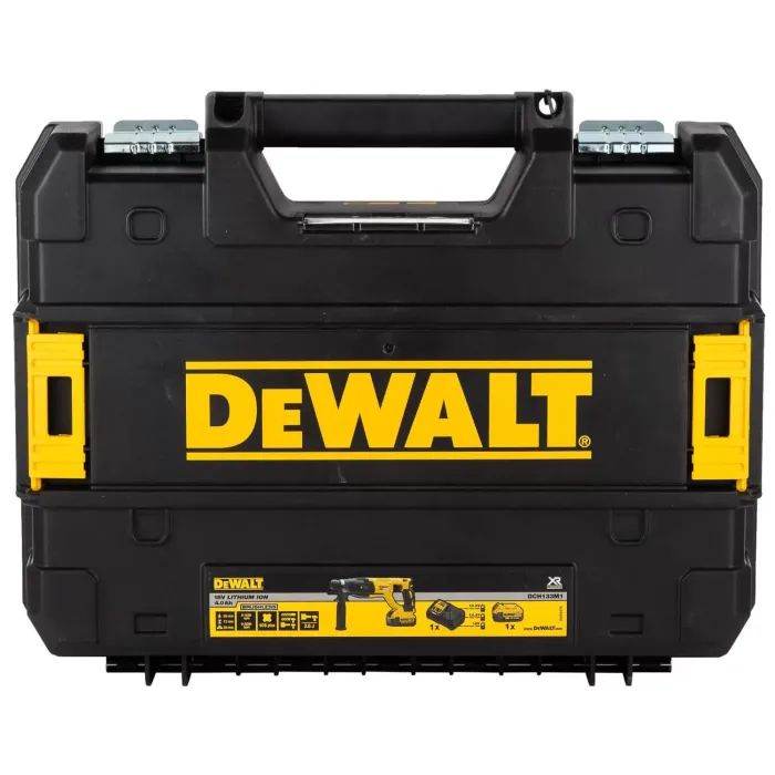 Перфоратор DeWALT бесщёточный, SDS-Plus, 18 В, 2.6 Дж, 3 реж. кейс (DCH133M1) изображение 7