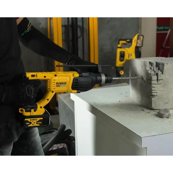 Перфоратор DeWALT бесщёточный, SDS-Plus, 18 В, 2.6 Дж, 3 реж. кейс (DCH133M1) изображение 9