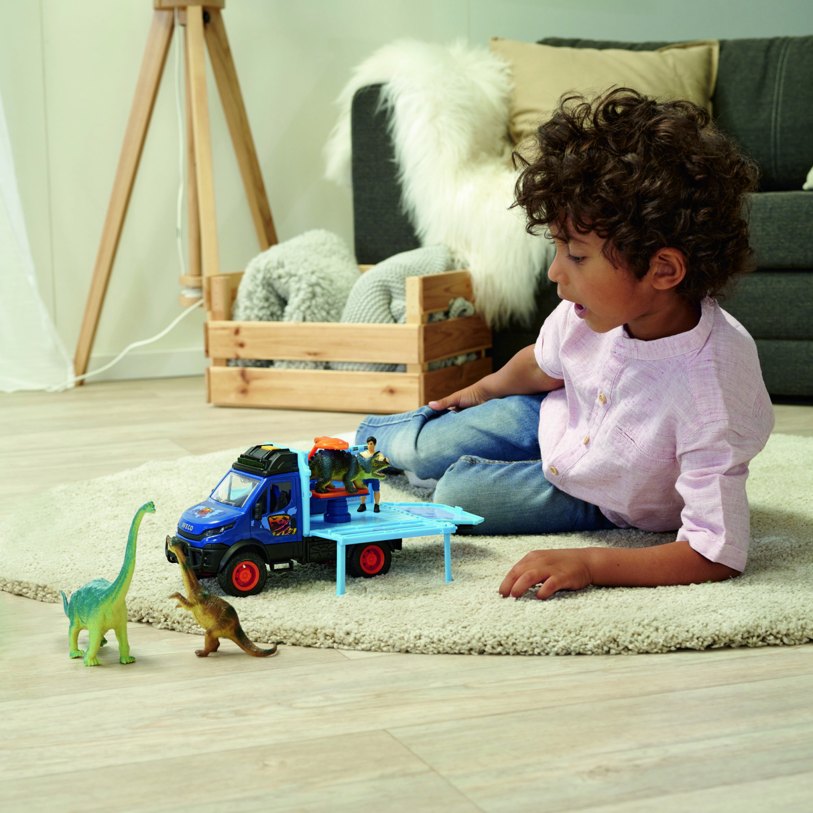 Игровой набор Dickie Toys Исследование динозавров с машиной 28 см, 3 динозавров и фигурки (3837025) изображение 5