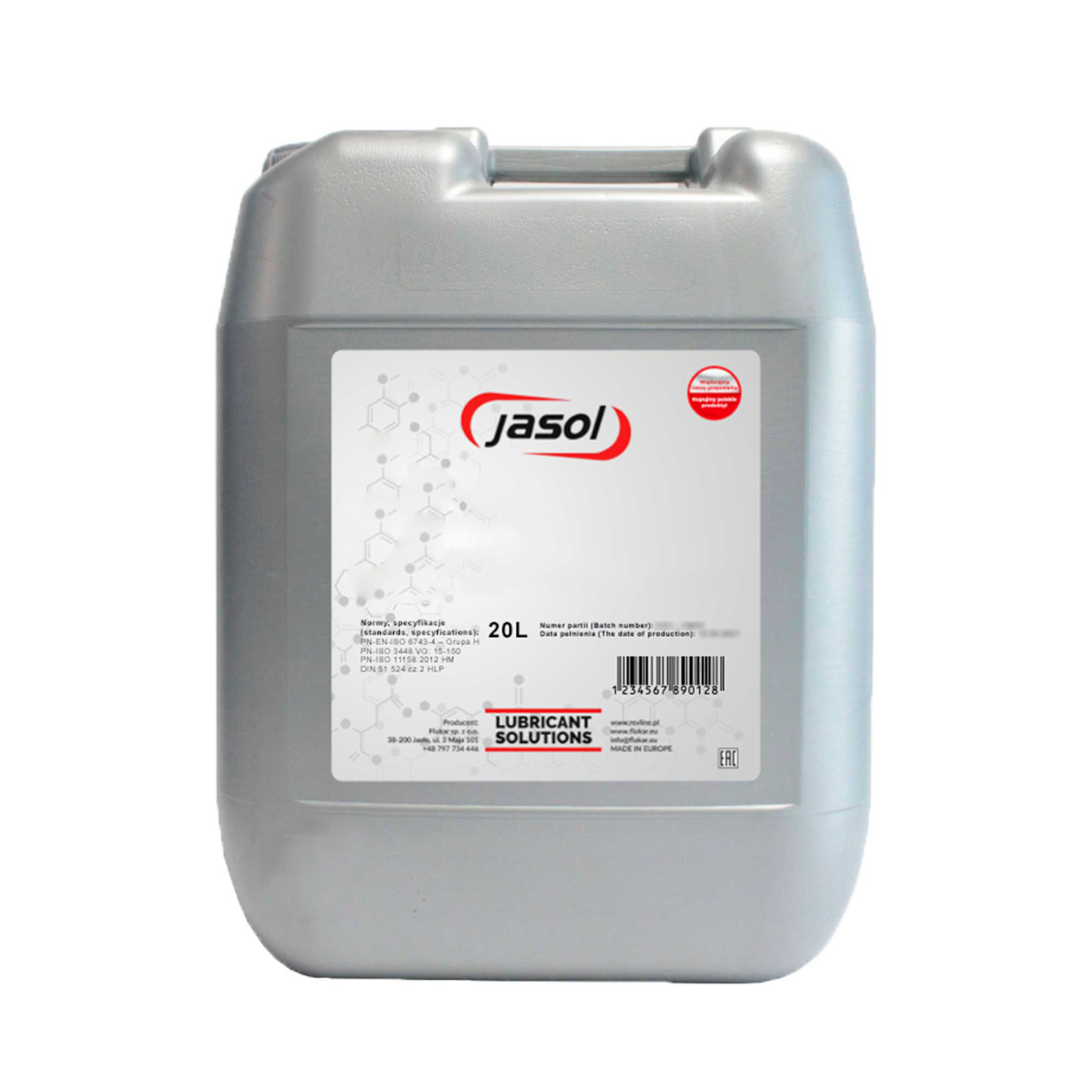 Трансмиссионное масло JASOL Gear OIL GL-4 80w90 20л (GL4809020)